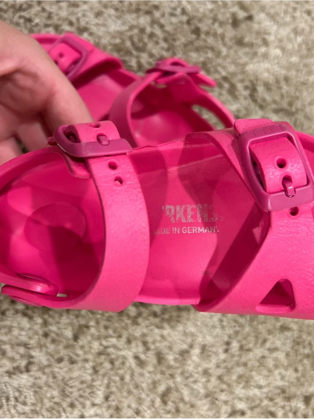 Kids Pink Adjustable Birkenstock Strap Sandals
